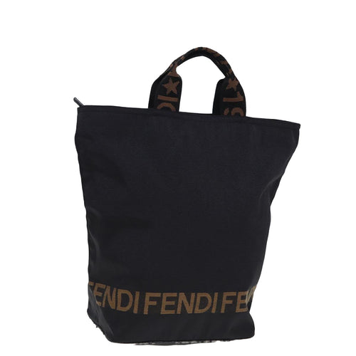 FENDI Tote Bag Canvas Blackar11998