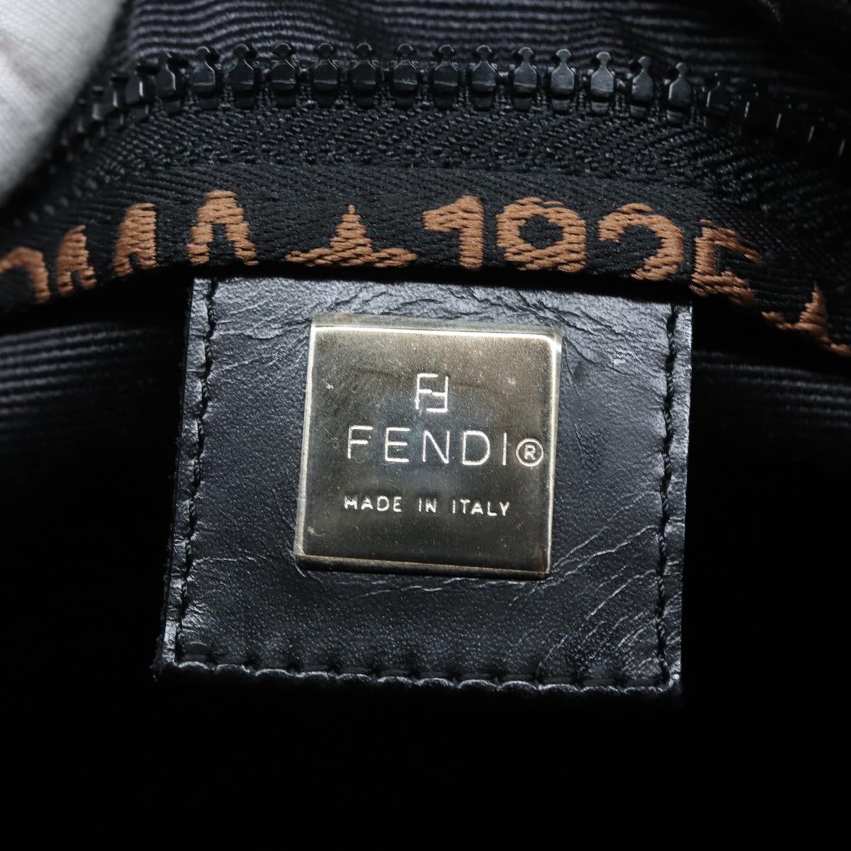 FENDI Tote Bag Canvas Blackar11998