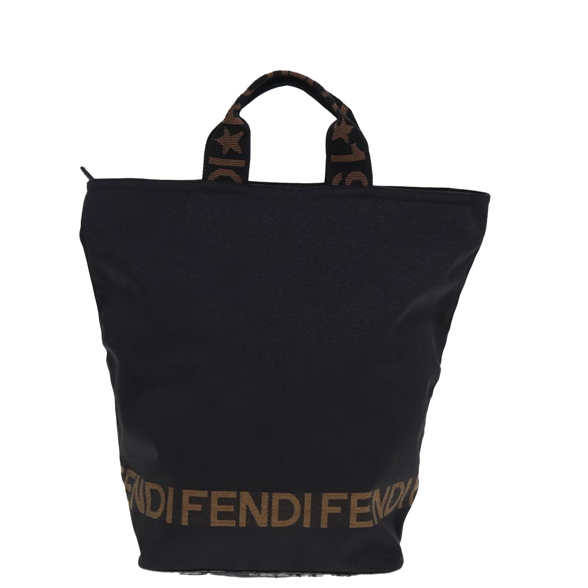 FENDI Tote Bag Canvas Blackar11998