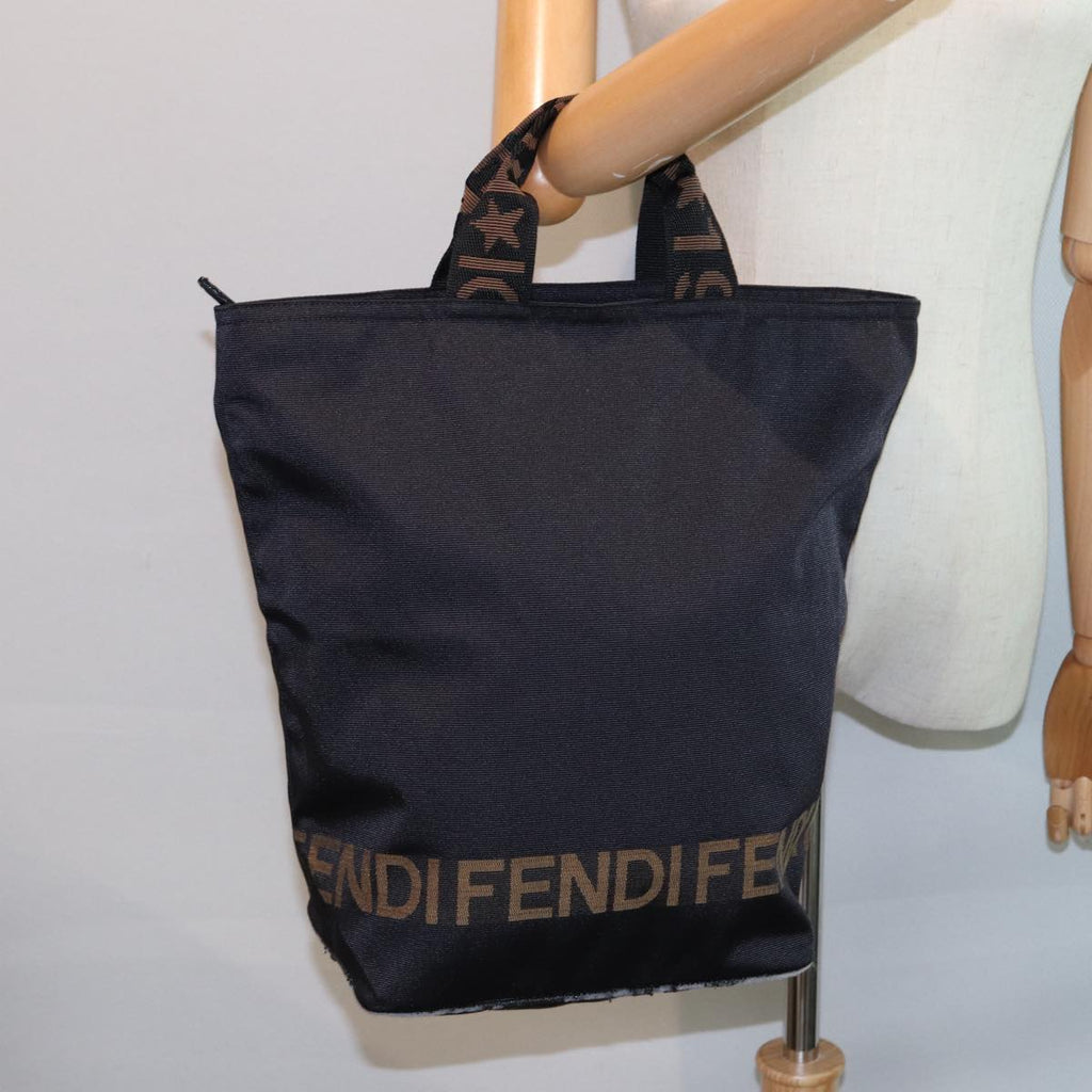 FENDI Tote Bag Canvas Blackar11998