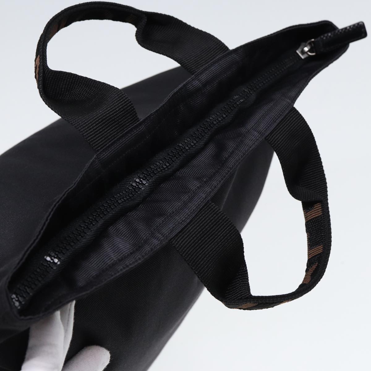 FENDI Tote Bag Canvas Blackar11998