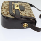 CELINE C Sulky Shoulder Bag Canvas Beige Auth ar12163