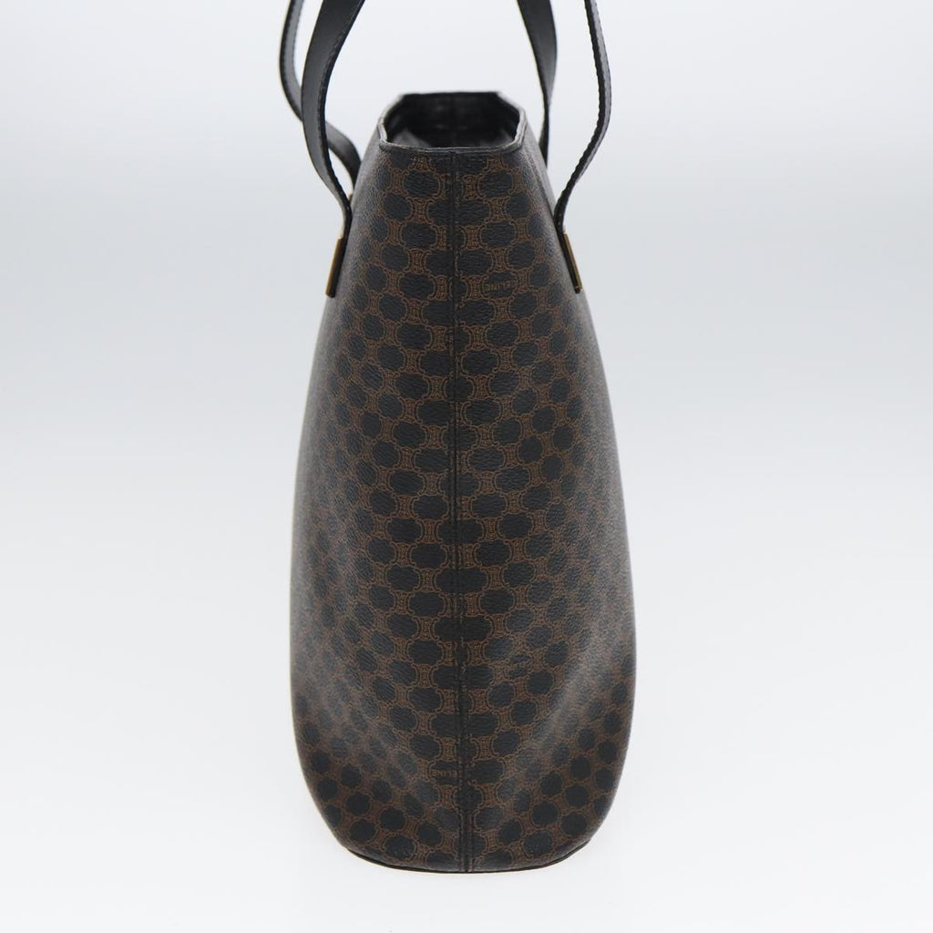 CELINE Macadam Canvas Tote Bag PVC Black Auth ar12226
