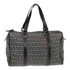 FENDI Zucchino Canvas Hand Bag Navyar12302