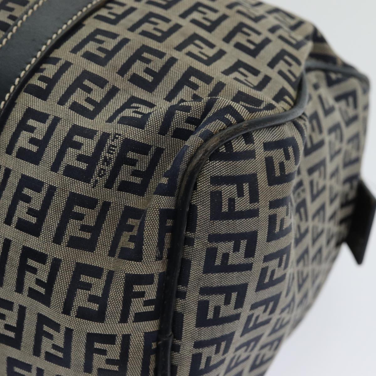 FENDI Zucchino Canvas Hand Bag Navyar12302