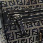 FENDI Zucchino Canvas Hand Bag Navyar12302