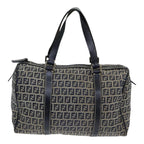 FENDI Zucchino Canvas Hand Bag Navyar12302