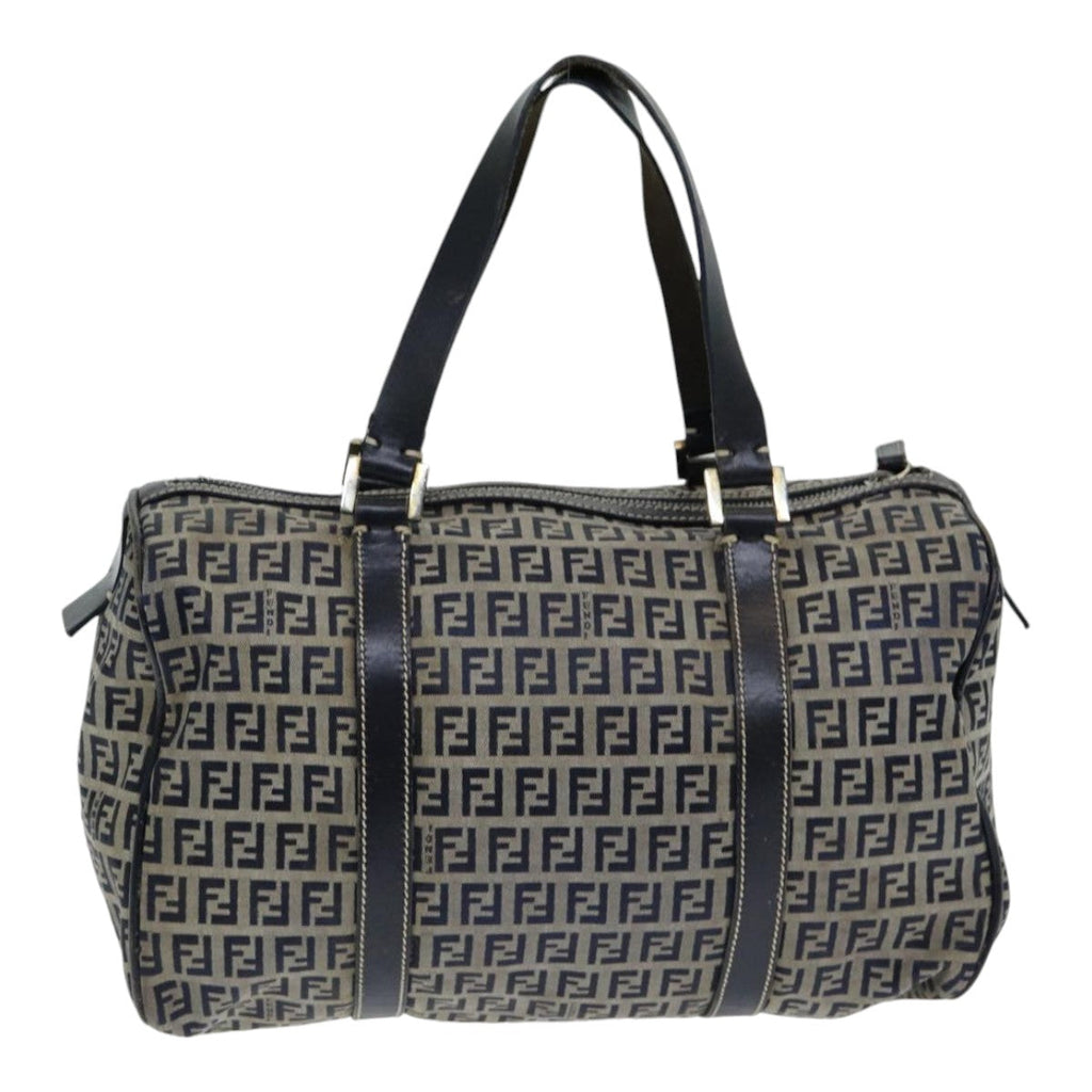 FENDI Zucchino Canvas Hand Bag Navyar12302
