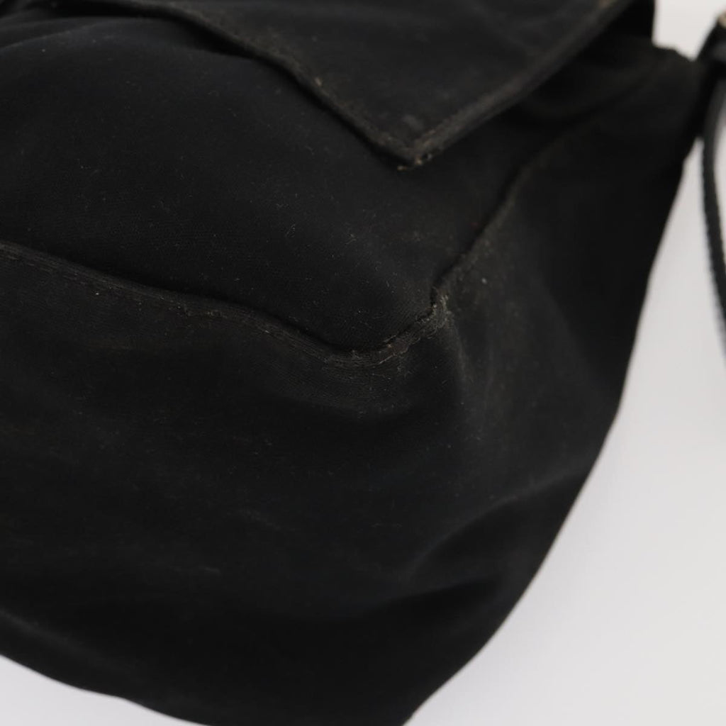 FENDI Mamma Baguette Shoulder Bag Nylon Blackar12319