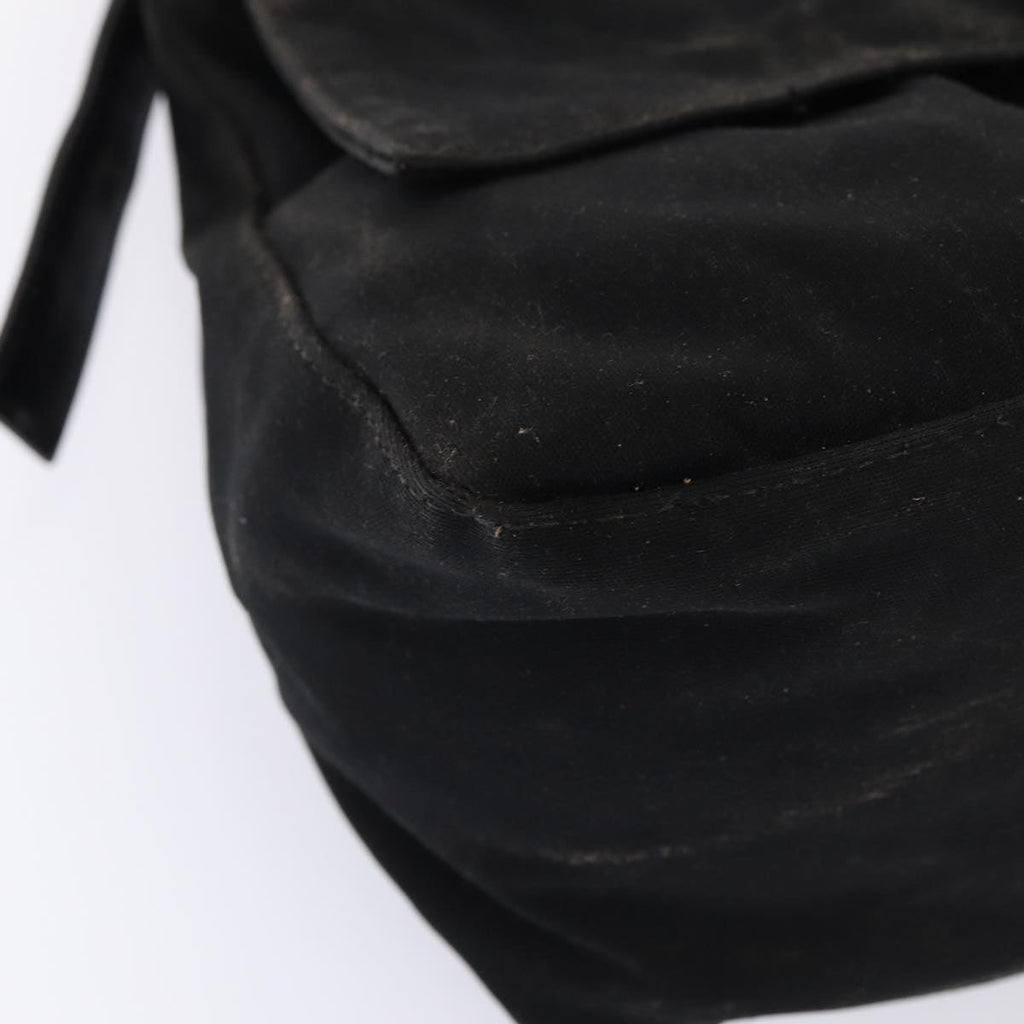 FENDI Mamma Baguette Shoulder Bag Nylon Blackar12319