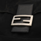FENDI Mamma Baguette Shoulder Bag Nylon Blackar12319