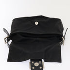 FENDI Mamma Baguette Shoulder Bag Nylon Blackar12319