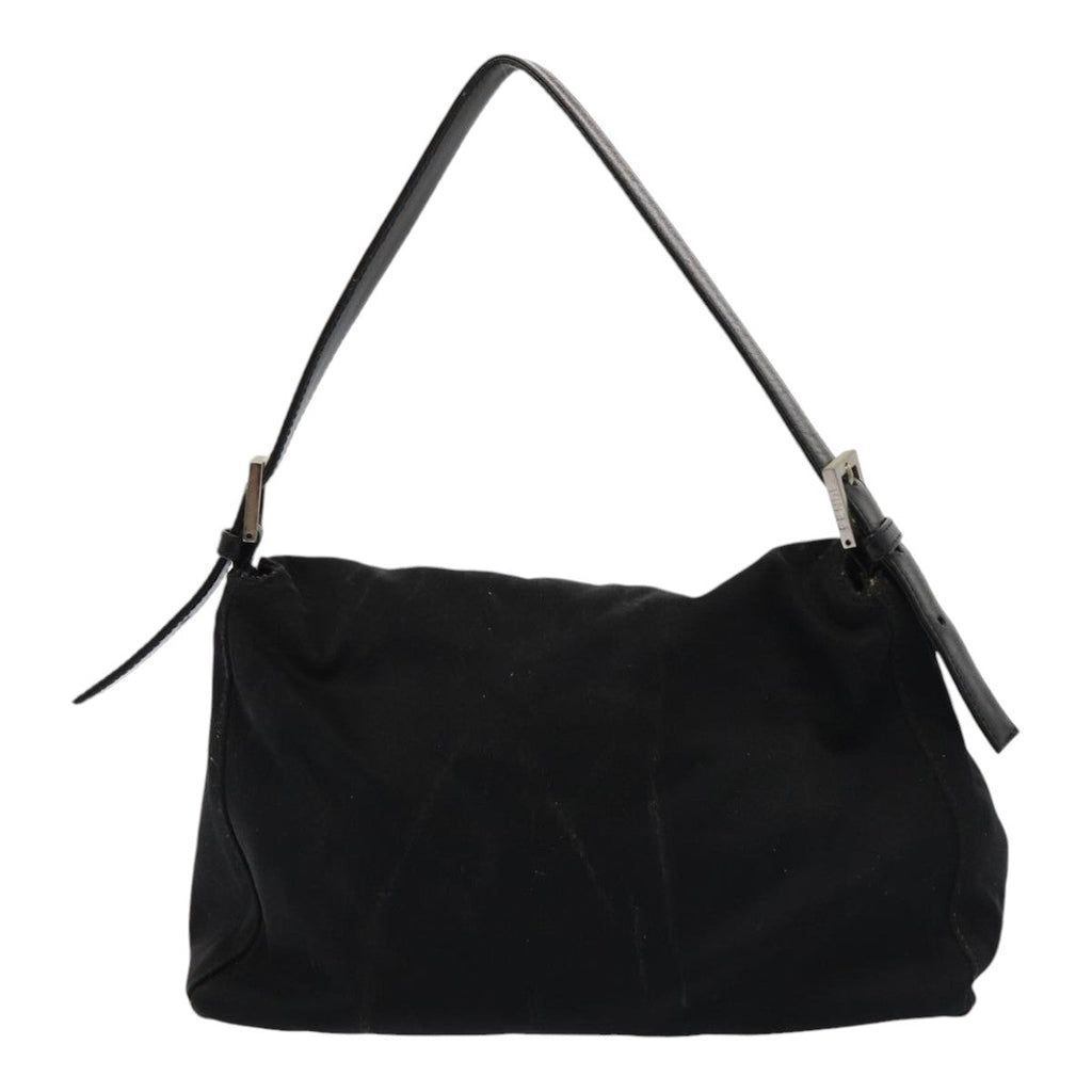 FENDI Mamma Baguette Shoulder Bag Nylon Blackar12319