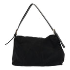 FENDI Mamma Baguette Shoulder Bag Nylon Blackar12319