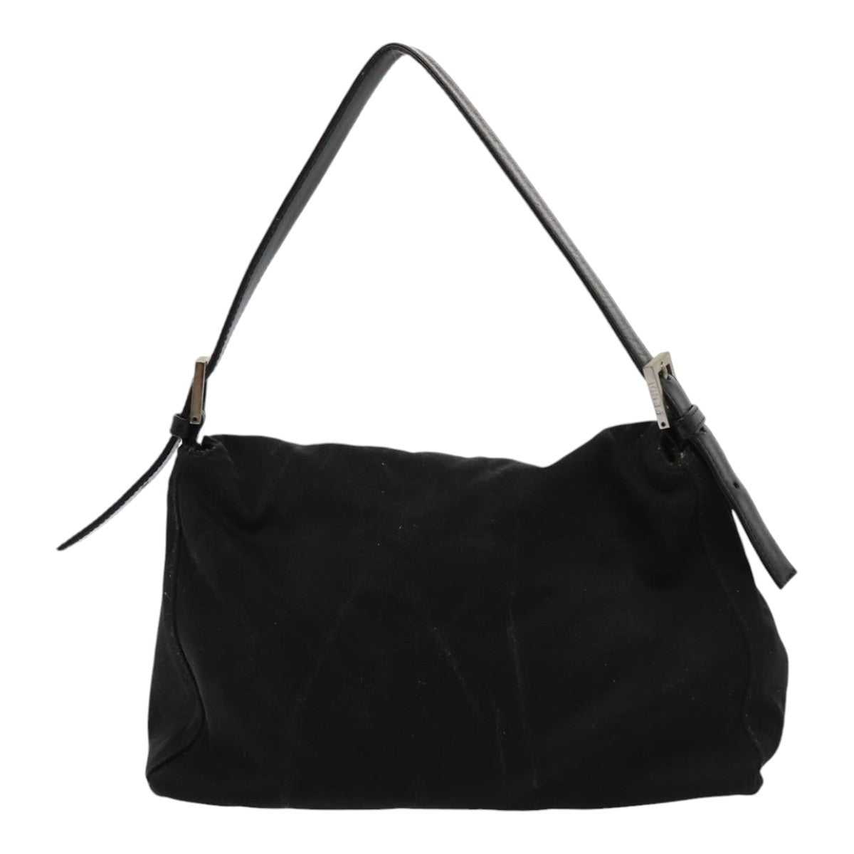 FENDI Mamma Baguette Shoulder Bag Nylon Blackar12319