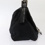 FENDI Mamma Baguette Shoulder Bag Nylon Blackar12319
