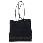 FENDI Tote Bag Nylon Black Goldar12397