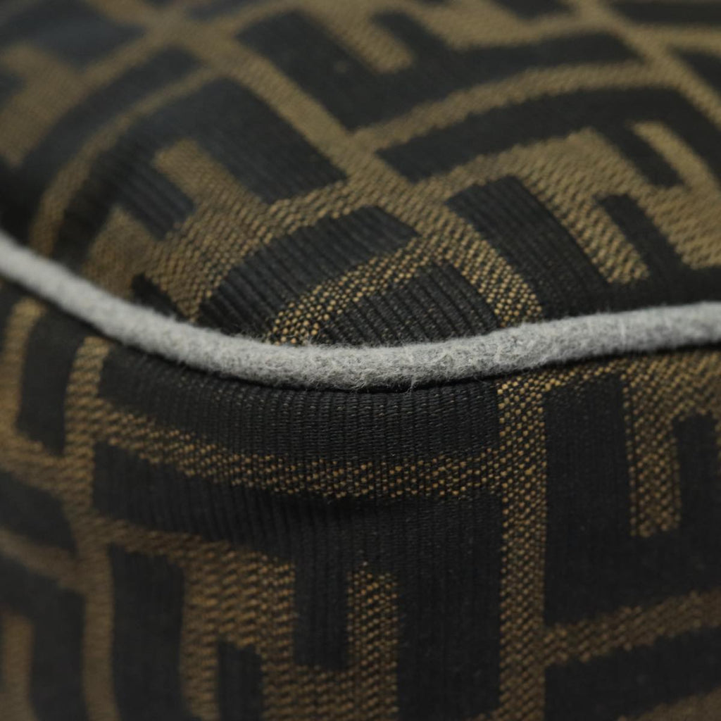 FENDI Zucca Canvas Shoulder Bag Brown Black goldar12413