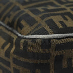 FENDI Zucca Canvas Shoulder Bag Brown Black goldar12413