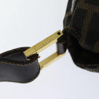 FENDI Zucca Canvas Shoulder Bag Brown Black goldar12413