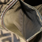 FENDI Zucca Canvas Shoulder Bag Brown Black goldar12413