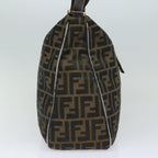 FENDI Zucca Canvas Shoulder Bag Brown Black goldar12413