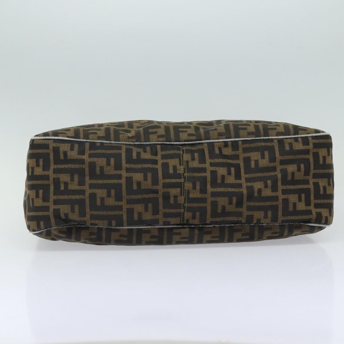 FENDI Zucca Canvas Shoulder Bag Brown Black goldar12413