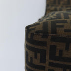 FENDI Zucca Canvas Mamma Baguette Shoulder Bag Brown Black Silverar12486