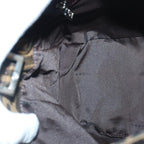 FENDI Zucca Canvas Mamma Baguette Shoulder Bag Brown Black Silverar12486