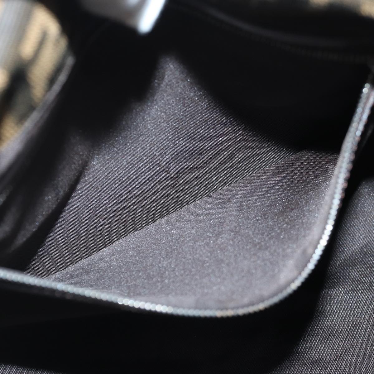 FENDI Zucca Canvas Mamma Baguette Shoulder Bag Brown Black Silverar12486