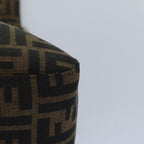 FENDI Zucca Canvas Mamma Baguette Shoulder Bag Brown Black Silverar12486