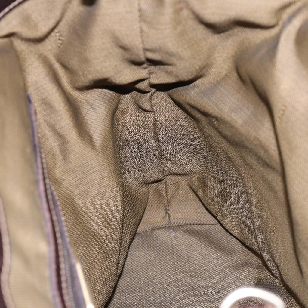 FENDI Zucca Canvas Hand Bag 2way Brown Black goldar12498