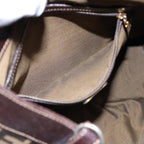 FENDI Zucca Canvas Hand Bag 2way Brown Black goldar12498
