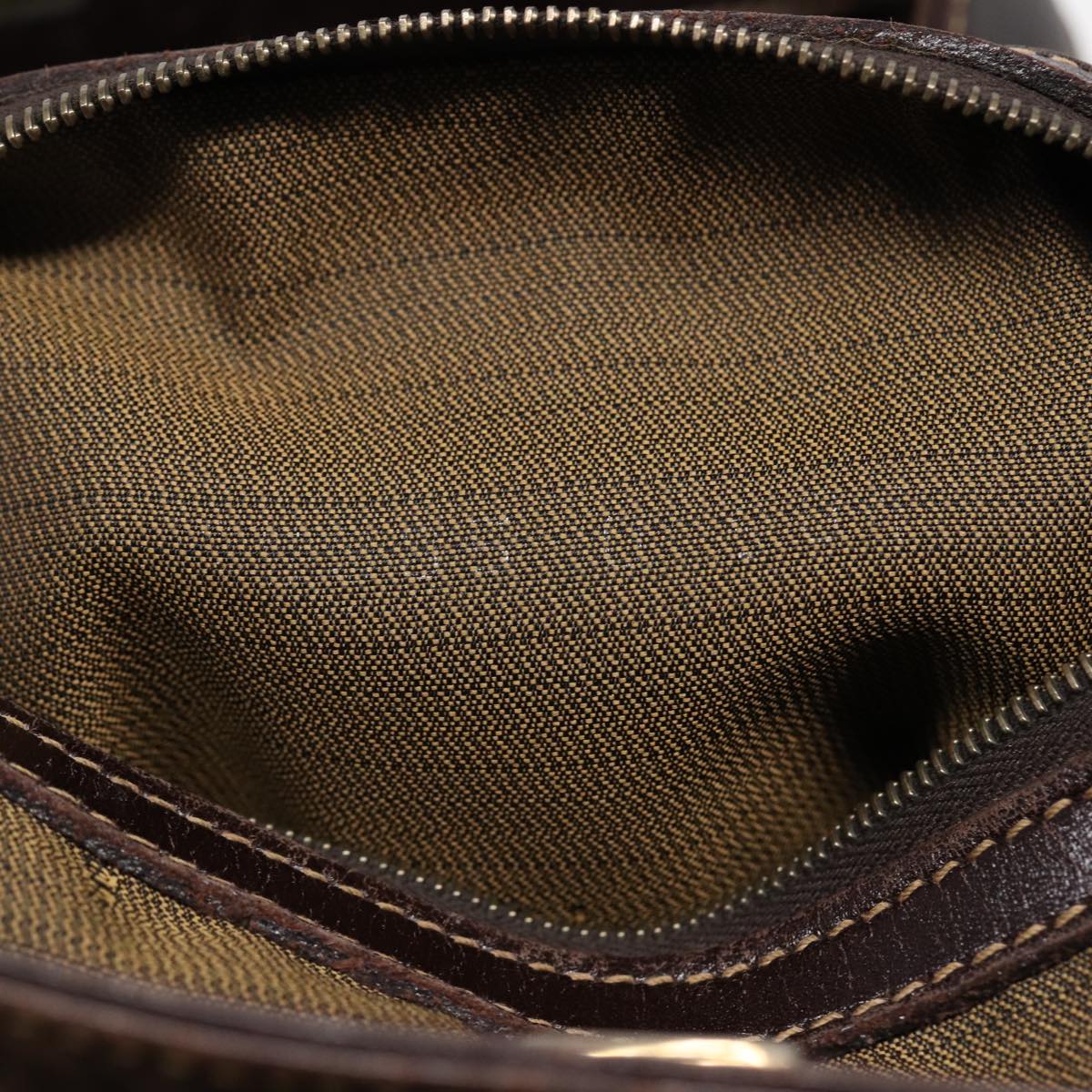 FENDI Zucca Canvas Hand Bag 2way Brown Black goldar12498