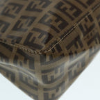 FENDI Zucchino Canvas Hand Bag Brown Goldar12553