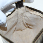 FENDI Zucchino Canvas Hand Bag Brown Goldar12553