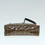 FENDI Zucchino Canvas Hand Bag Brown Goldar12553