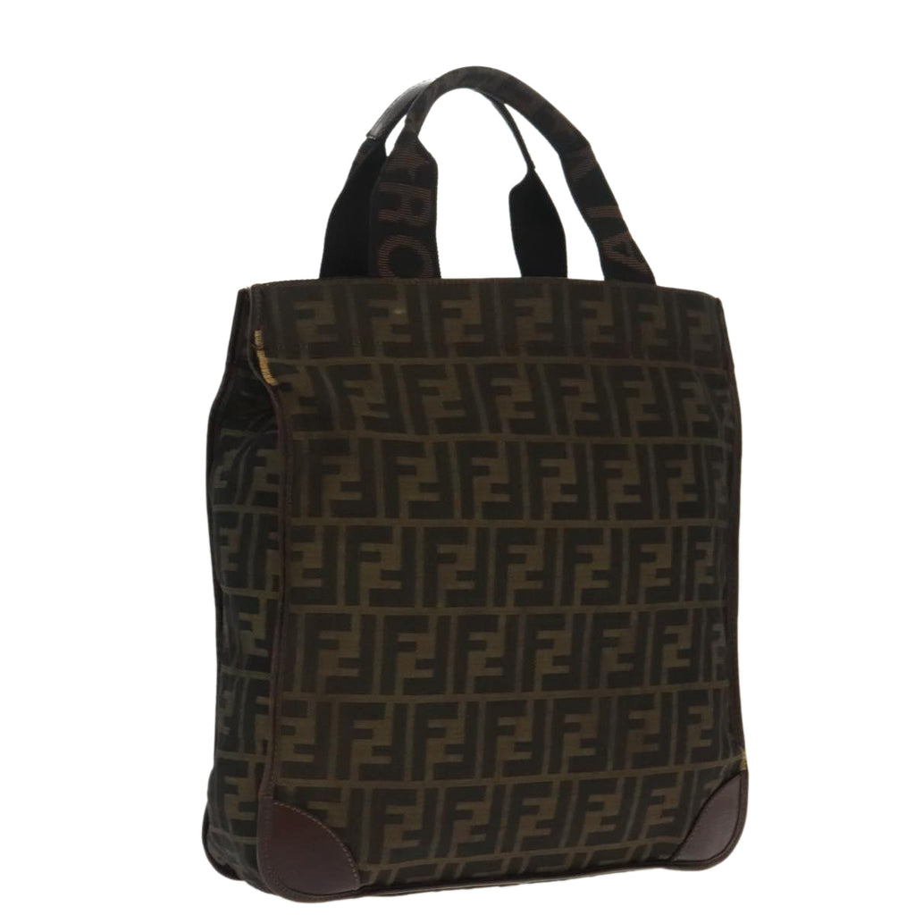 FENDI Zucca Canvas Tote Bag Brown Blackar12642