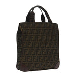 FENDI Zucca Canvas Tote Bag Brown Blackar12642