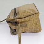FENDI Zucchino Canvas Shoulder Bag Vintage Beigear12721