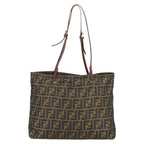 FENDI Zucca Canvas Tote Bag Brown Blackar12958