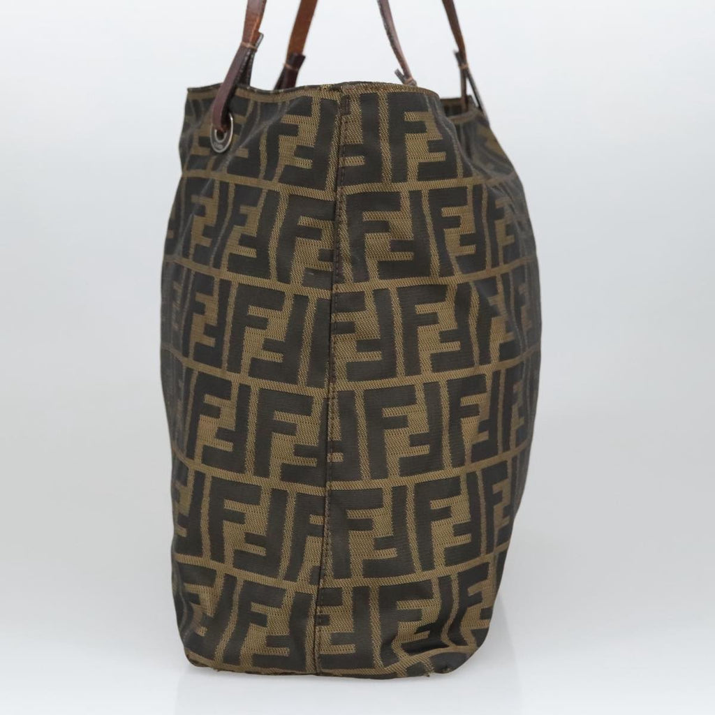 FENDI Zucca Canvas Tote Bag Brown Blackar12958