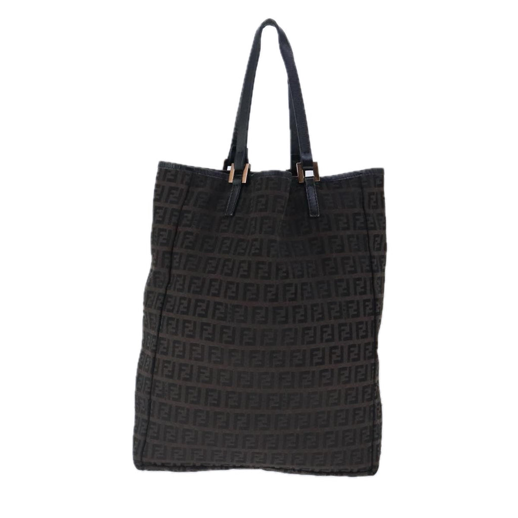 FENDI Zucchino Canvas Tote Bag Brownar12959
