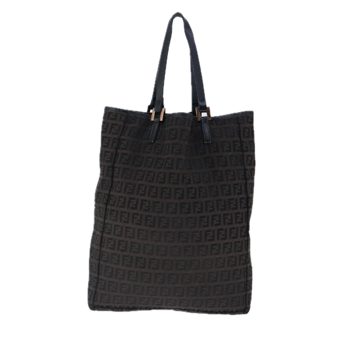 FENDI Zucchino Canvas Tote Bag Brownar12959