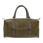 CELINE C Macadam Horse Carriage Canvas Hand Bag Brown  ar2957
