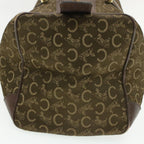 CELINE C Macadam Horse Carriage Canvas Hand Bag Brown  ar2957