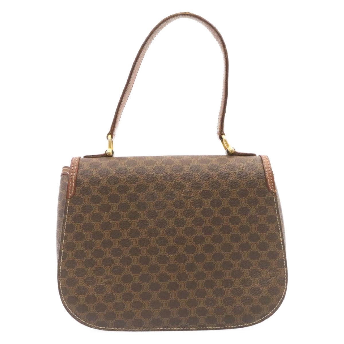 CELINE Macadam Canvas Hand Bag Brown  ar5139