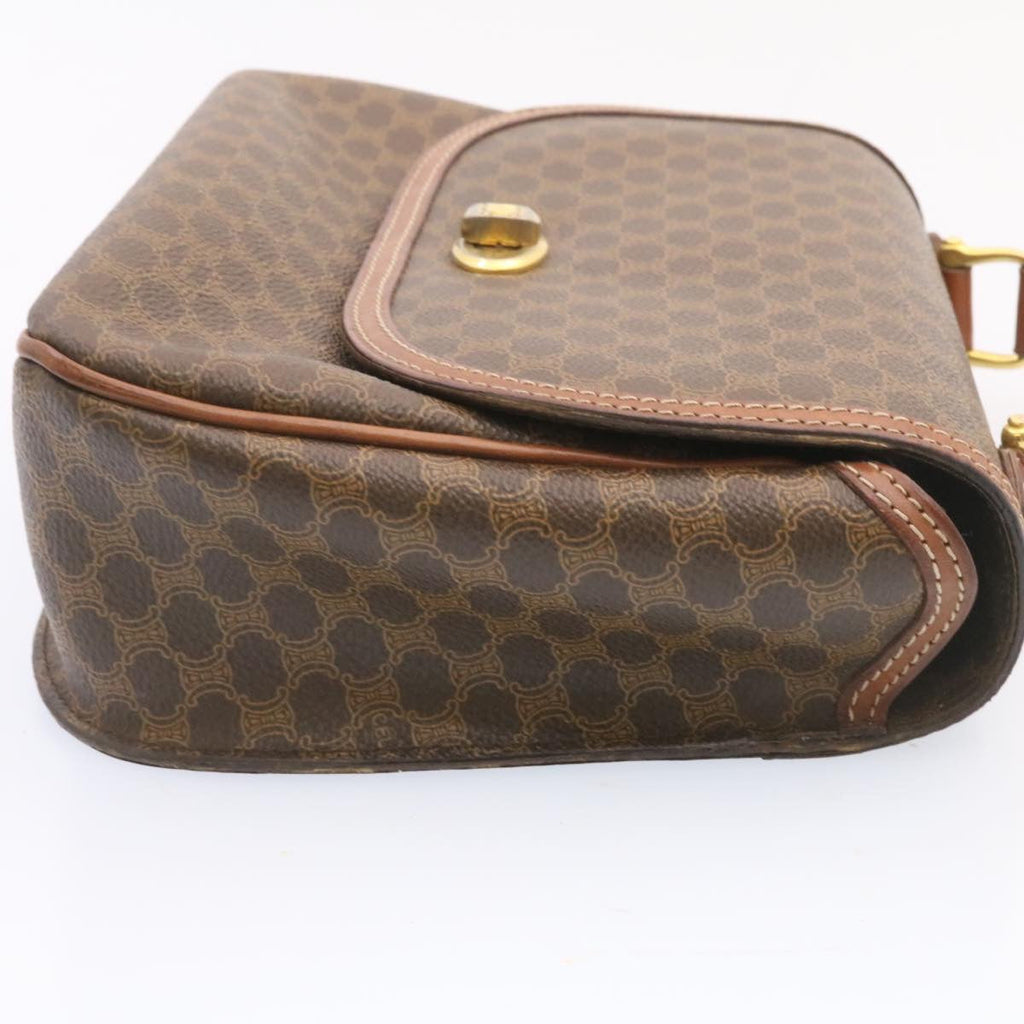 CELINE Macadam Canvas Hand Bag Brown  ar5139