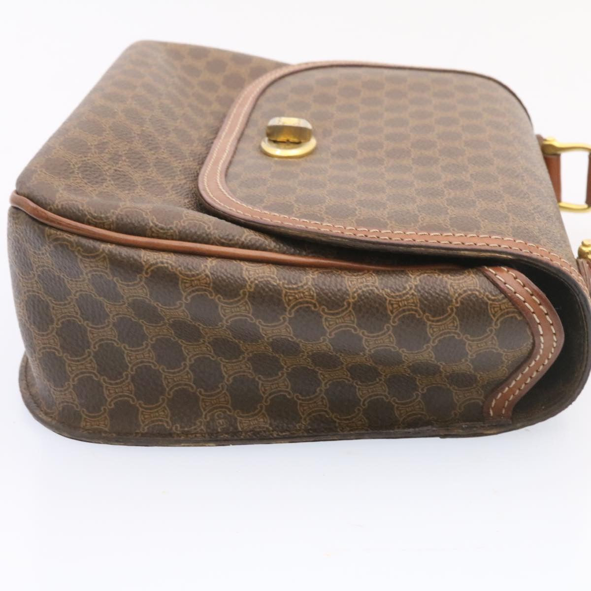 CELINE Macadam Canvas Hand Bag Brown  ar5139