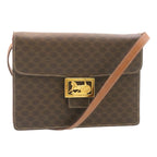 CELINE Horse Carriage Macadam Canvas Shoulder Bag Brown  ar6197